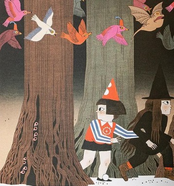 Ilustración de La reina en la cueva