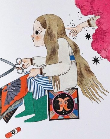 Ilustración de La reina en la cueva