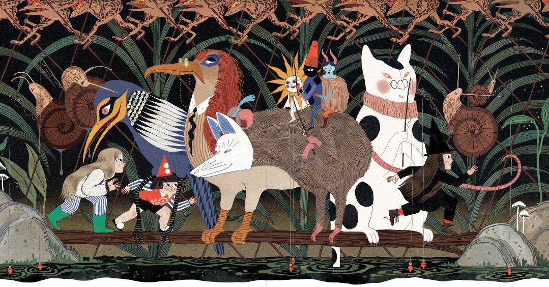 Ilustración de La reina en la cueva