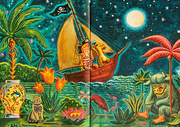 Ilustración de Piratas en el jardín
