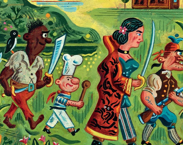 Ilustración de Piratas en el jardín