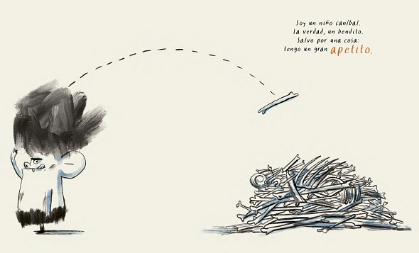 Ilustración de Niño caníbal