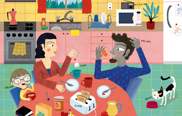 Ilustración de ¡SHHH! Las onomatopeyas de cada día