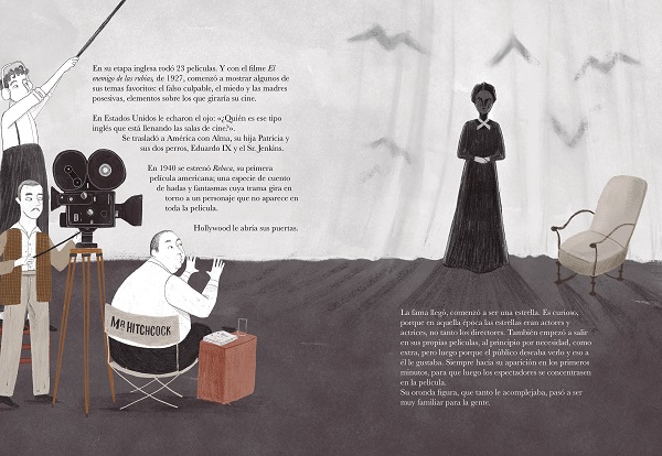 Ilustración de Alfred Hitchcock. El niño que filmó el miedo