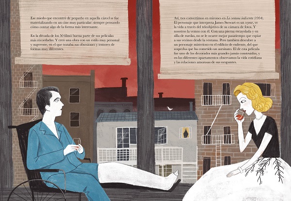 Ilustración de Alfred Hitchcock. El niño que filmó el miedo