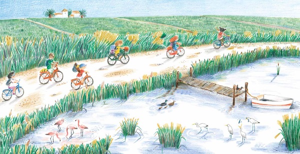 Ilustración de Vamos a la playa