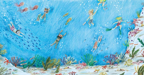 Ilustración de Vamos a la playa