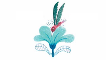 Ilustración de Verbena y Colibrí