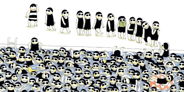 Ilustración de ¡A la piscina!