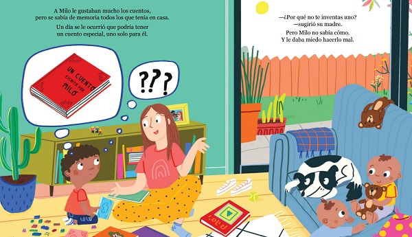 Ilustración de Milo escribe un cuento