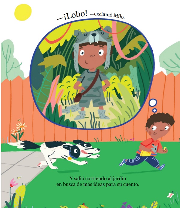 Ilustración de Milo escribe un cuento
