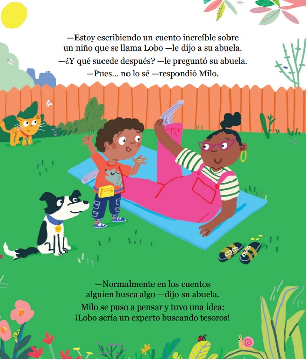 Ilustración de Milo escribe un cuento