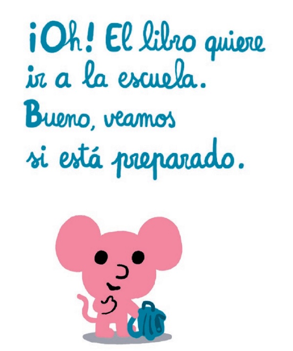 Ilustración de El libro va a la escuela