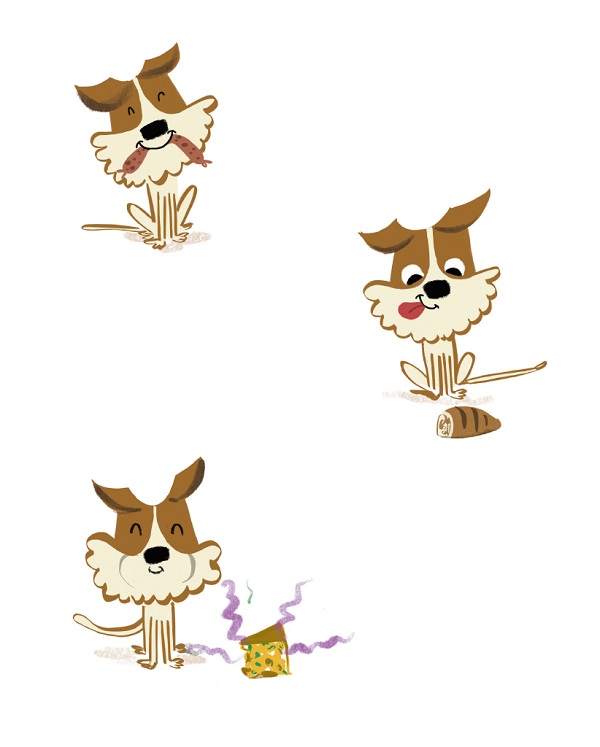 Ilustración de Vito. El perro que mete la pata