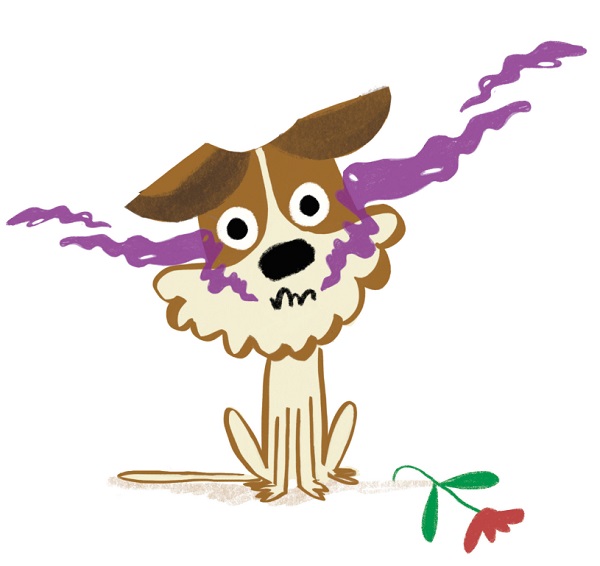Ilustración de Vito. El perro que mete la pata