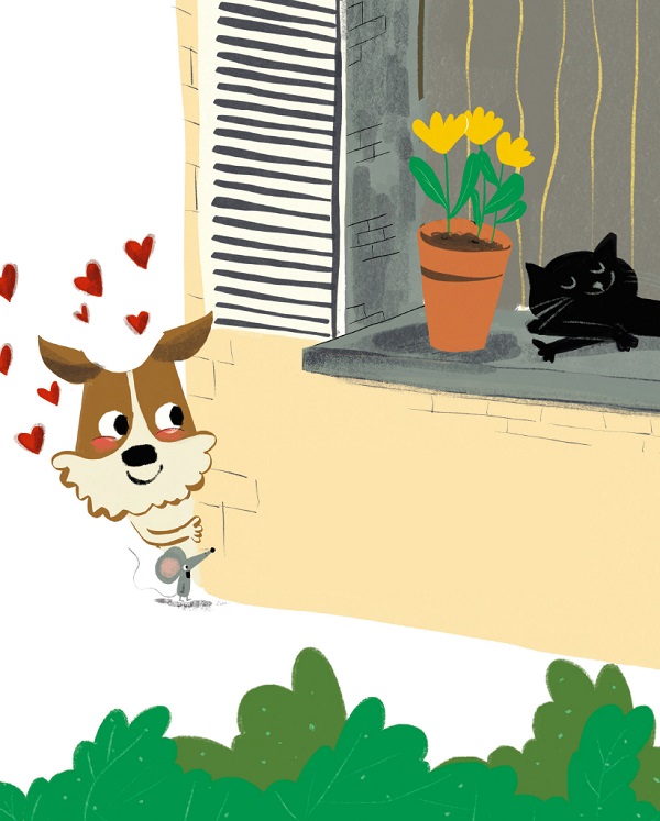 Ilustración de Vito. El perro que mete la pata