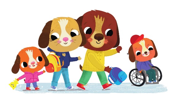 Ilustración de La perrita Pipa aprende a nadar