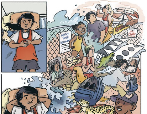 Ilustración de Sara y Jamila salvan el verano