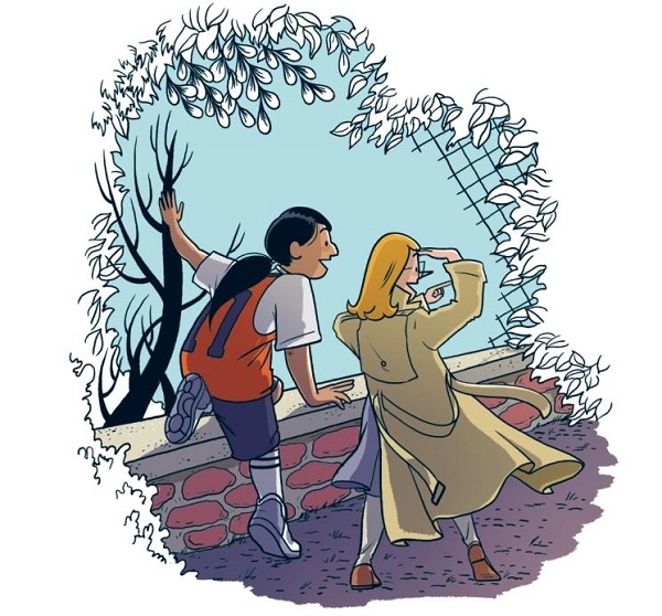 Ilustración de Sara y Jamila salvan el verano