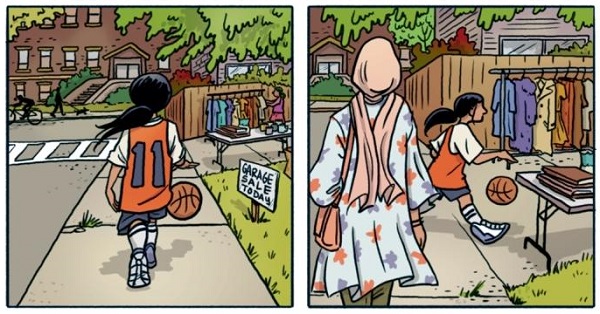 Ilustración de Sara y Jamila salvan el verano