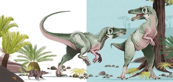 Ilustración de Un dinosaurio al día