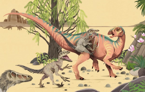Ilustración de Un dinosaurio al día