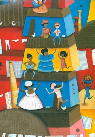 Ilustración de Bailar en las nubes