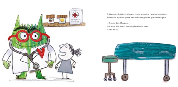 Ilustración de DOCTOR de emociones y el botiquín de regulación emocional