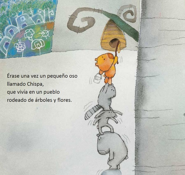 Ilustración de El osito Chispa