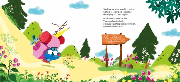 Ilustración de Antón Piñón en el cámping El gran Fogón