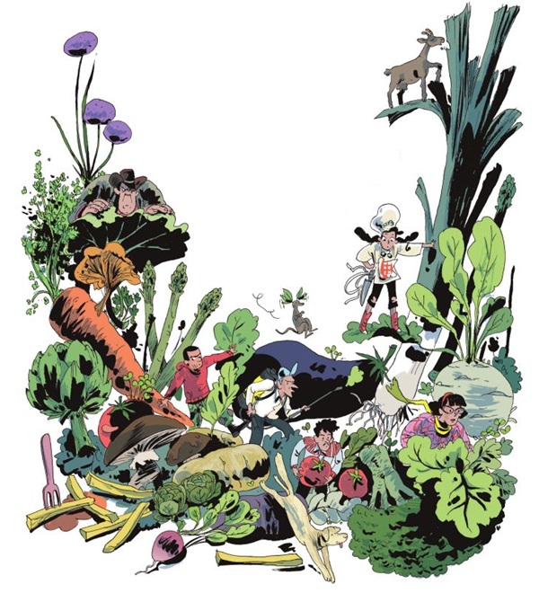 Ilustración de Yasmina y los comedores de patatas