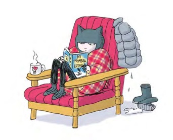 Ilustración de Miss Cat. El misterio de la nieve caliente 