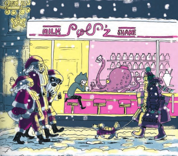 Ilustración de Miss Cat. El misterio de la nieve caliente 