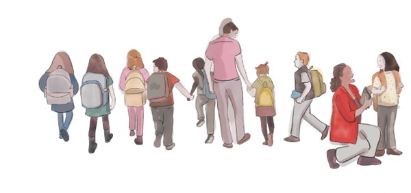 Ilustración de Una escuela es una casa