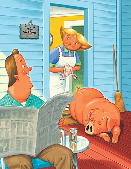 Ilustración de Mercy Watson. Una persecución insólita
