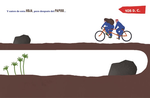 Ilustración de La vuelta al mundo en papel