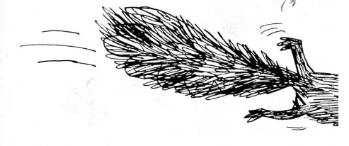 Ilustración de Grimwood. ¡Por los pelos!