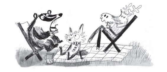 Ilustración de Grimwood. ¡Por los pelos!