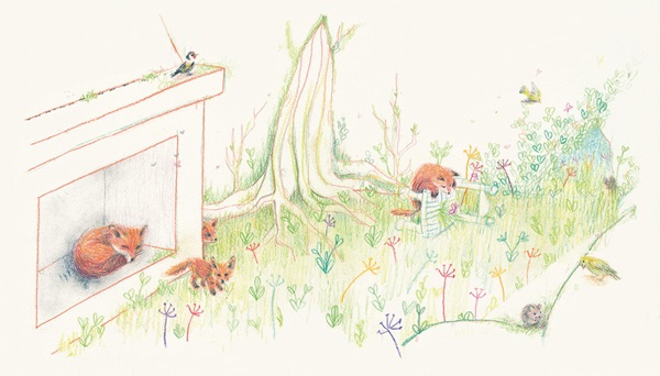 Ilustración de Abandonada en la colina