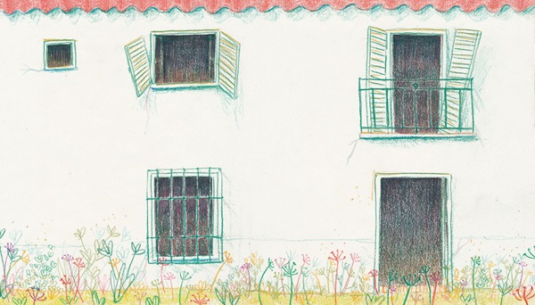 Ilustración de Abandonada en la colina