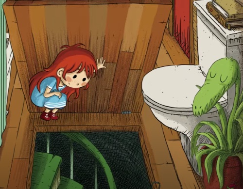 Ilustración de La misteriosa y sorprendente casa del abuelo