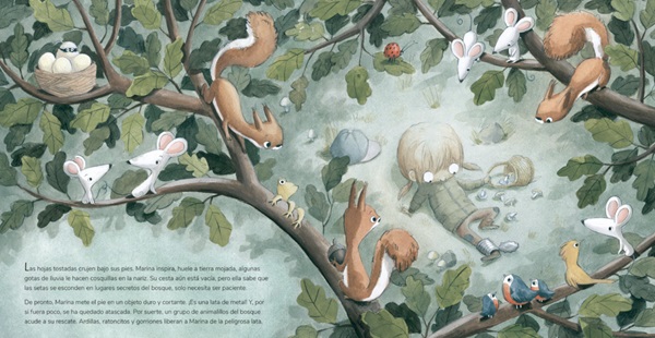 Ilustración de UNA LATA EN EL BOSQUE