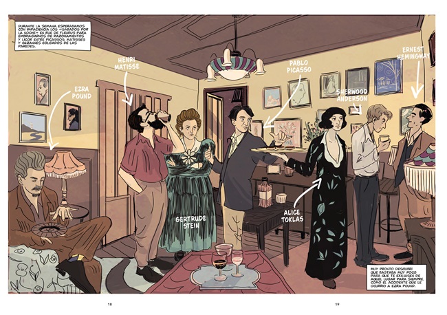 Ilustración de Gertrude Stein y la generación perdida