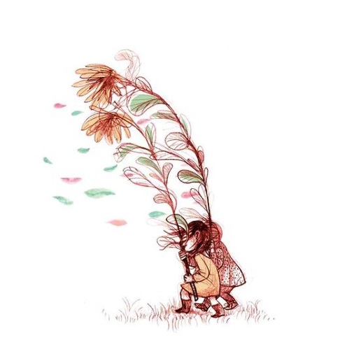 Ilustración de Los ecos del viento