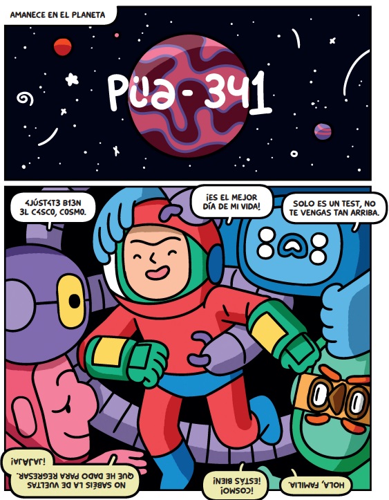 Ilustración de COSMO EN EL ESPACIO