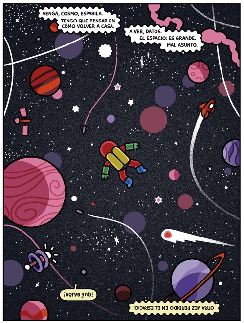 Ilustración de COSMO EN EL ESPACIO
