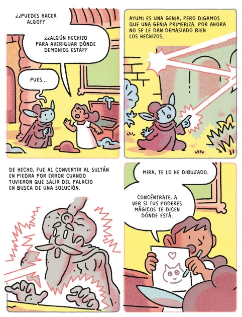 Ilustración de La pequeña genia y el monstruo del valle