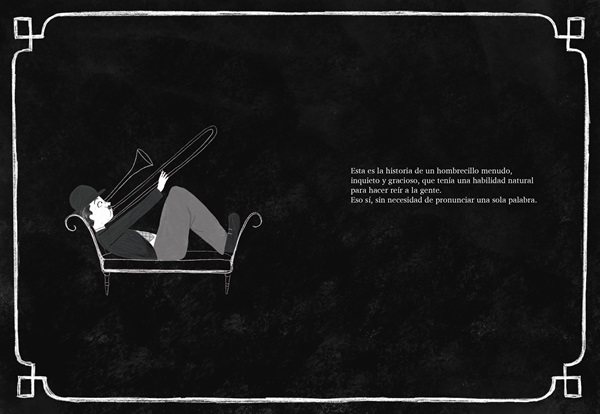 Ilustración de Charlie Chaplin: el pequeño vagabundo