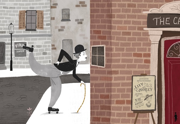 Ilustración de Charlie Chaplin: el pequeño vagabundo