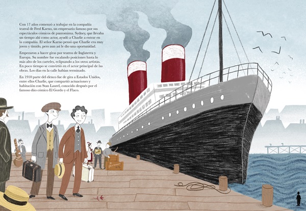 Ilustración de Charlie Chaplin: el pequeño vagabundo